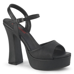 Demonia DOLLY-09 Black Vegan Chunky Platform Sandal