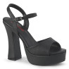 Demonia DOLLY-09 Black Vegan Chunky Platform Sandal