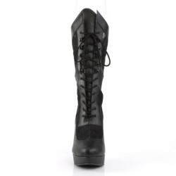 Pleaser Pink Label CHLOE-115 Black Vegan Heels Men