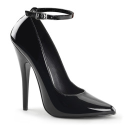 Devious DOMINA-431 Black Patent Pumps Women