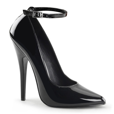 Devious DOMINA-431 Black Patent Pumps Women