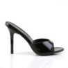 Pleaser CLASSIQUE-01 Black Patent High Heeled Mules