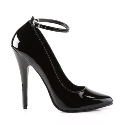 Devious DOMINA-431 Black Patent Pumps Women