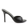 Pleaser CLASSIQUE-01 Black Kid Vegan High Heeled Mules