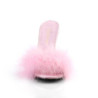 Fabulicious CLASSIQUE-01F Rose Vegan Fur Mules Women
