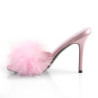 Fabulicious CLASSIQUE-01F Rose Vegan Fur Mules Women