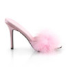 Fabulicious CLASSIQUE-01F Rose Vegan Fur Mules Women
