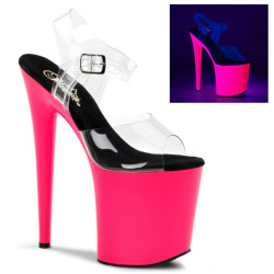 Pleaser FLAMINGO-808UV Neon Pink Exotic Pole High Heels