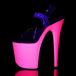 Pleaser FLAMINGO-808UV Neon Pink Exotic Pole High Heels