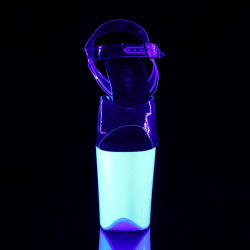 Pleaser FLAMINGO-808UV Neon White Exotic Pole High Heels
