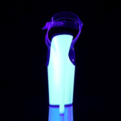 Pleaser FLAMINGO-808UV Neon White Exotic Pole High Heels