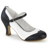 Pin Up Couture FLAPPER-25 Black White Spectator Pumps
