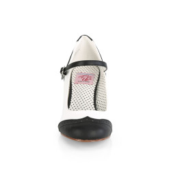 Pin Up Couture FLAPPER-25 Black White Spectator Pumps