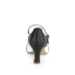 Pin Up Couture FLAPPER-25 Black White Spectator Pumps