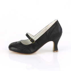 Pin Up Couture FLAPPER-32 Black Spectator Retro Pumps