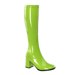 Funtasma GOGO-300 Lime Green Chunky Heel 70s Boots