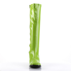 Funtasma GOGO-300 Lime Green Chunky Heel 70s Boots