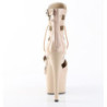 Pleaser ADORE-1013MST Nude Patent Women's Ankle Boots
