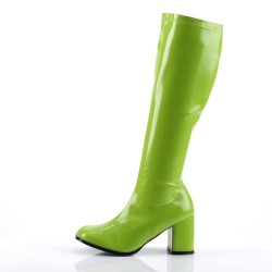 Funtasma GOGO-300 Lime Green Chunky Heel 70s Boots