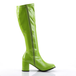 Funtasma GOGO-300 Lime Green Chunky Heel 70s Boots