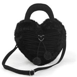 Demonia HB-631 Black Vegan Suede Handbags Women