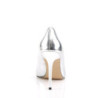 Pleaser CLASSIQUE-20 Silver Pointed-Toe Stiletto Pumps