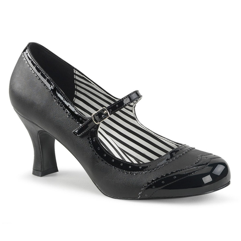 Pleaser Pink Label JENNA-06 Black Vegan Men Pumps