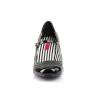 Pleaser Pink Label JENNA-06 Black Vegan Men Pumps