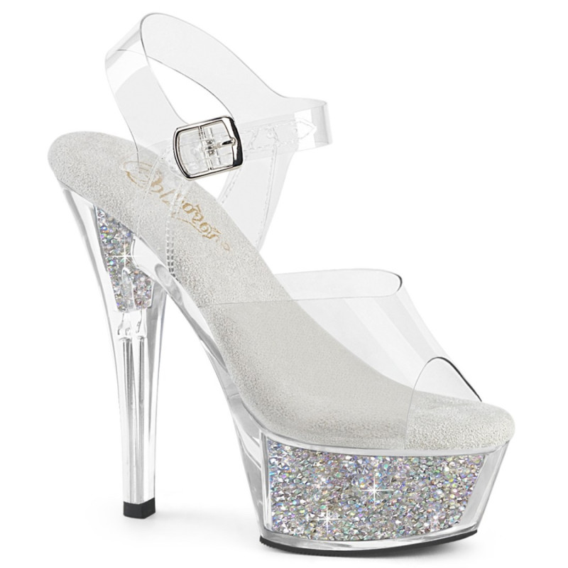 Pleaser KISS-208RSI Strass High Heeled Platform Shoes Pleaser KISS-208RSI Strass High Heeled Platform Shoes