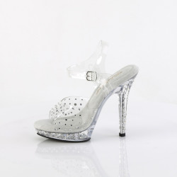 Fabulicious LIP-108RS Clear Strass High Heeled Sandals