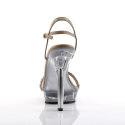 Fabulicious LIP-131 Taupe Summer High Heels Sandals