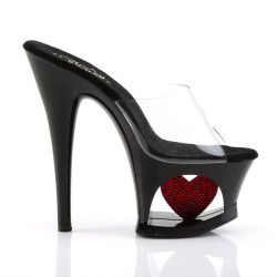 Pleaser MOON-701HRS Heart Platform High Heeled Shoes