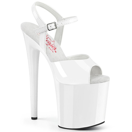 Pleaser NAUGHTY-809 White Exotic Pole Dance High Heels