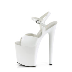 Pleaser NAUGHTY-809 White Exotic Pole Dance High Heels