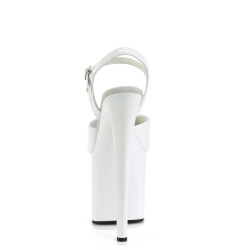 Pleaser NAUGHTY-809 White Exotic Pole Dance High Heels