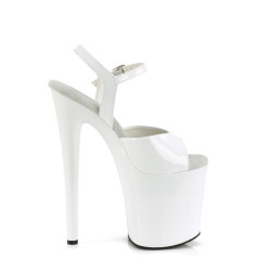Pleaser NAUGHTY-809 White Exotic Pole Dance High Heels