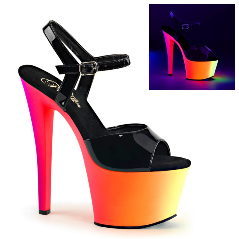 Pleaser RAINBOW-309UV Neon High Heeled Pole Dance Shoes Pleaser RAINBOW-309UV Neon High Heeled Pole Dance Shoes