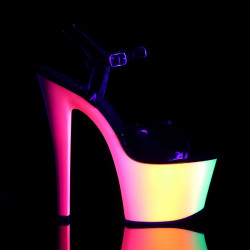 Pleaser RAINBOW-309UV Neon High Heeled Pole Dance Shoes