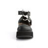 Demonia SPRITE-02 Black Vegan Maryjane Platform Shoes