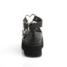 Demonia SPRITE-02 Black Vegan Maryjane Platform Shoes