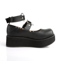 Demonia SPRITE-02 Black Vegan Maryjane Platform Shoes