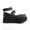Demonia SPRITE-02 Black Vegan Maryjane Platform Shoes
