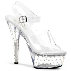 Pleaser STARDUST-608 Strass Platform High Heeled Shoes