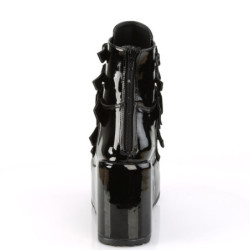 Demonia CONCORD-57 Black Patent Women Platform Boots