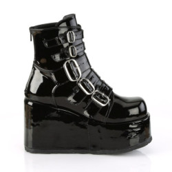 Demonia CONCORD-57 Black Patent Women Platform Boots