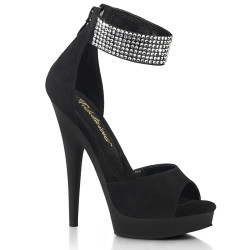 Fabulicious SULTRY-625 Black Vegan Suede Sale Women