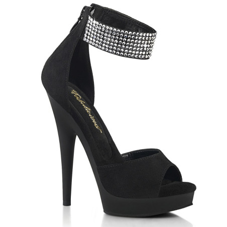 Fabulicious SULTRY-625 Black Vegan Suede Sale Women