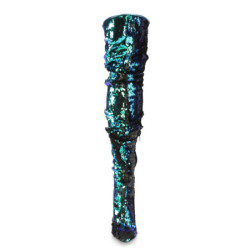 Pleaser COURTLY-3011 Green Sequins Thigh High Boots