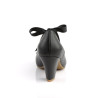 Pin Up Couture WIGGLE-32 Black Cuben Heel Retro Pumps