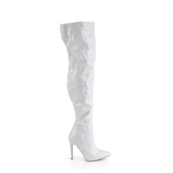 Pleaser ADORE-1018HCT Transparent Silver Hologram Tinte